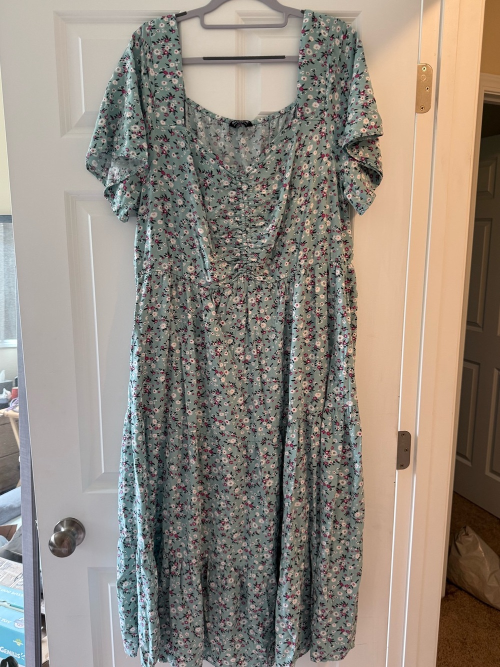 Bloomchic Ruched Midi Dress